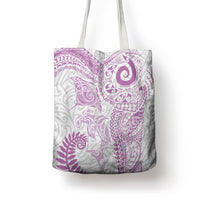Aotearoa Maori Sea Animals Tribal Tote Bag Manta Ray and Shark Moko Pattern Pink Color LT03 - Polynesian Pride