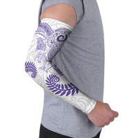 Aotearoa Maori Sea Animals Tribal Arm Sleeves Manta Ray and Shark Moko Pattern Purple Color LT03 - Polynesian Pride
