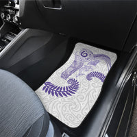 Aotearoa Maori Sea Animals Tribal Car Mats Manta Ray and Shark Moko Pattern Purple Color LT03 - Polynesian Pride