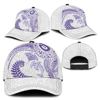 Aotearoa Maori Sea Animals Tribal Classic Cap Manta Ray and Shark Moko Pattern Purple Color LT03 - Polynesian Pride