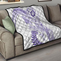 Aotearoa Maori Sea Animals Tribal Quilt Manta Ray and Shark Moko Pattern Purple Color LT03 - Polynesian Pride