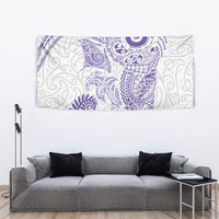 Aotearoa Maori Sea Animals Tribal Tapestry Manta Ray and Shark Moko Pattern Purple Color LT03 - Polynesian Pride