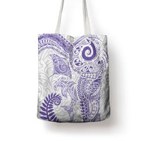 Aotearoa Maori Sea Animals Tribal Tote Bag Manta Ray and Shark Moko Pattern Purple Color LT03 - Polynesian Pride