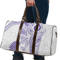 Aotearoa Maori Sea Animals Tribal Travel Bag Manta Ray and Shark Moko Pattern Purple Color LT03 - Polynesian Pride