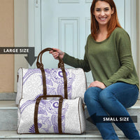 Aotearoa Maori Sea Animals Tribal Travel Bag Manta Ray and Shark Moko Pattern Purple Color LT03 - Polynesian Pride