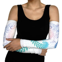 Aotearoa Maori Sea Animals Tribal Arm Sleeves Manta Ray and Shark Moko Pattern Sweet Pastel LT03 - Polynesian Pride