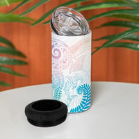 Aotearoa Maori Sea Animals Tribal 4 in 1 Can Cooler Tumbler Manta Ray and Shark Moko Pattern Sweet Pastel LT03 - Polynesian Pride