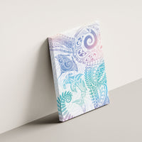 Aotearoa Maori Sea Animals Tribal Canvas Wall Art Manta Ray and Shark Moko Pattern Sweet Pastel LT03 - Polynesian Pride