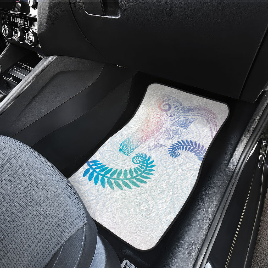 Aotearoa Maori Sea Animals Tribal Car Mats Manta Ray and Shark Moko Pattern Sweet Pastel LT03 - Polynesian Pride