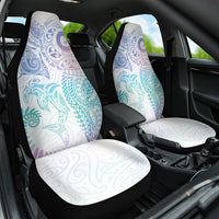 Aotearoa Maori Sea Animals Tribal Car Seat Cover Manta Ray and Shark Moko Pattern Sweet Pastel LT03 One Size Multicolor - Polynesian Pride