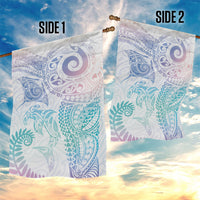 Aotearoa Maori Sea Animals Tribal Garden Flag Manta Ray and Shark Moko Pattern Sweet Pastel LT03 - Polynesian Pride