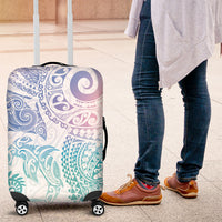 Aotearoa Maori Sea Animals Tribal Luggage Cover Manta Ray and Shark Moko Pattern Sweet Pastel LT03 Multicolor - Polynesian Pride