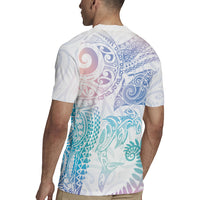 Aotearoa Maori Sea Animals Tribal Rugby Jersey Manta Ray and Shark Moko Pattern Sweet Pastel LT03 - Polynesian Pride
