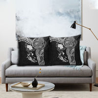 Hawaiian Manta Ray Tribal Pillow Cover Polynesian Art Motifs Black Color LT03 - Polynesian Pride
