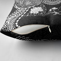 Hawaiian Manta Ray Tribal Pillow Cover Polynesian Art Motifs Black Color LT03 - Polynesian Pride