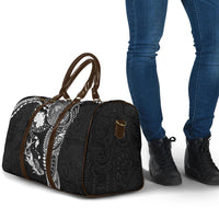 Hawaiian Manta Ray Tribal Travel Bag Polynesian Art Motifs Black Color LT03 - Polynesian Pride