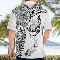Hawaiian Manta Ray Tribal Hawaiian Shirt Polynesian Art Motifs White Color LT03 - Polynesian Pride