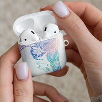Hawaiian Manta Ray Tribal AirPods Case Polynesian Art Motifs Sweet Pastel LT03 - Polynesian Pride
