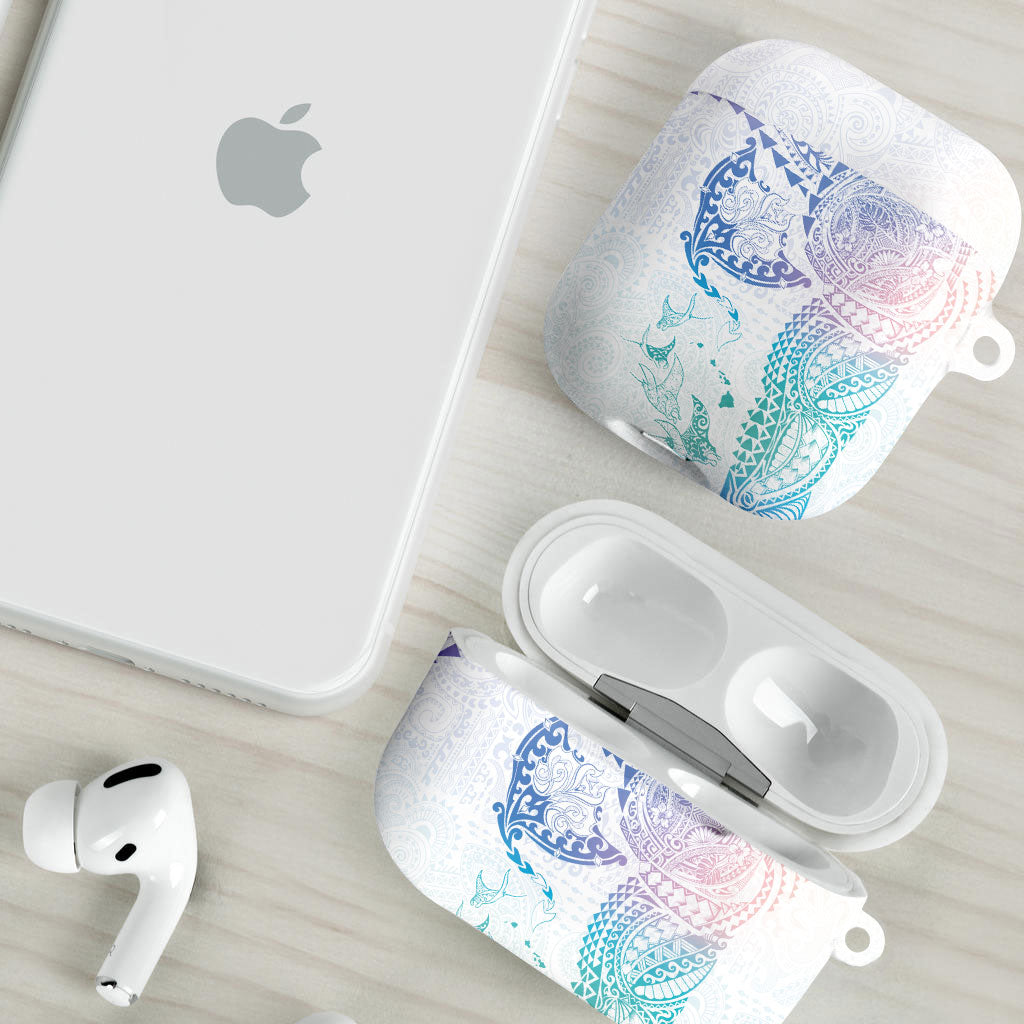 Hawaiian Manta Ray Tribal AirPods Case Polynesian Art Motifs Sweet Pastel LT03 - Polynesian Pride