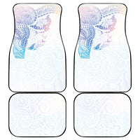 Hawaiian Manta Ray Tribal Car Mats Polynesian Art Motifs Sweet Pastel
