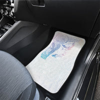 Hawaiian Manta Ray Tribal Car Mats Polynesian Art Motifs Sweet Pastel