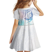 Hawaiian Manta Ray Tribal Family Matching Summer Maxi Dress and Hawaiian Shirt Polynesian Art Motifs Sweet Pastel LT03 - Polynesian Pride
