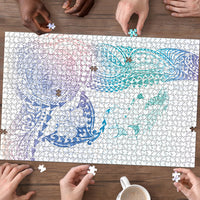Hawaiian Manta Ray Tribal Puzzle Polynesian Art Motifs Sweet Pastel