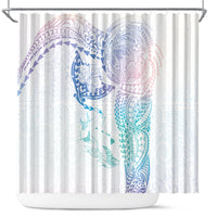 Hawaiian Manta Ray Tribal Shower Curtain Polynesian Art Motifs Sweet Pastel LT03 Multicolor - Polynesian Pride