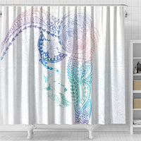 Hawaiian Manta Ray Tribal Shower Curtain Polynesian Art Motifs Sweet Pastel LT03 - Polynesian Pride