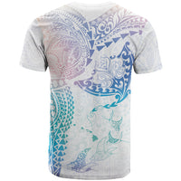Hawaiian Manta Ray Tribal T Shirt Polynesian Art Motifs Sweet Pastel LT03 - Polynesian Pride