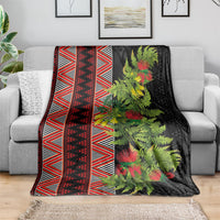 Maori Tukutuku Blanket with Ferns Pohutukawa and Kowhai Tribal Moko Patterns