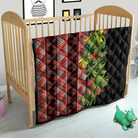 Maori Tukutuku Quilt with Ferns Pohutukawa and Kowhai Tribal Moko Patterns