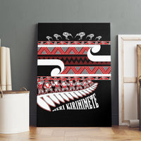 New Zealand Christmas Canvas Wall Art Funny Santa Claus Haka Dance with Tukutuku