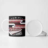 New Zealand Christmas Ceramic Mug Funny Santa Claus Haka Dance with Tukutuku