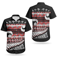 New Zealand Christmas Couples Matching Summer Maxi Dress and Hawaiian Shirt Funny Santa Claus Haka Dance with Tukutuku