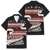 New Zealand Christmas Family Matching Long Sleeve Bodycon Dress and Hawaiian Shirt Funny Santa Claus Haka Dance with Tukutuku