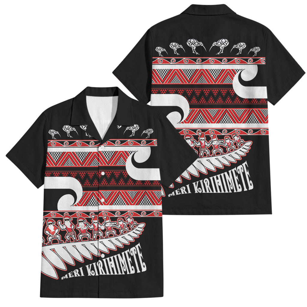 New Zealand Christmas Family Matching Off Shoulder Maxi Dress and Hawaiian Shirt Funny Santa Claus Haka Dance with Tukutuku