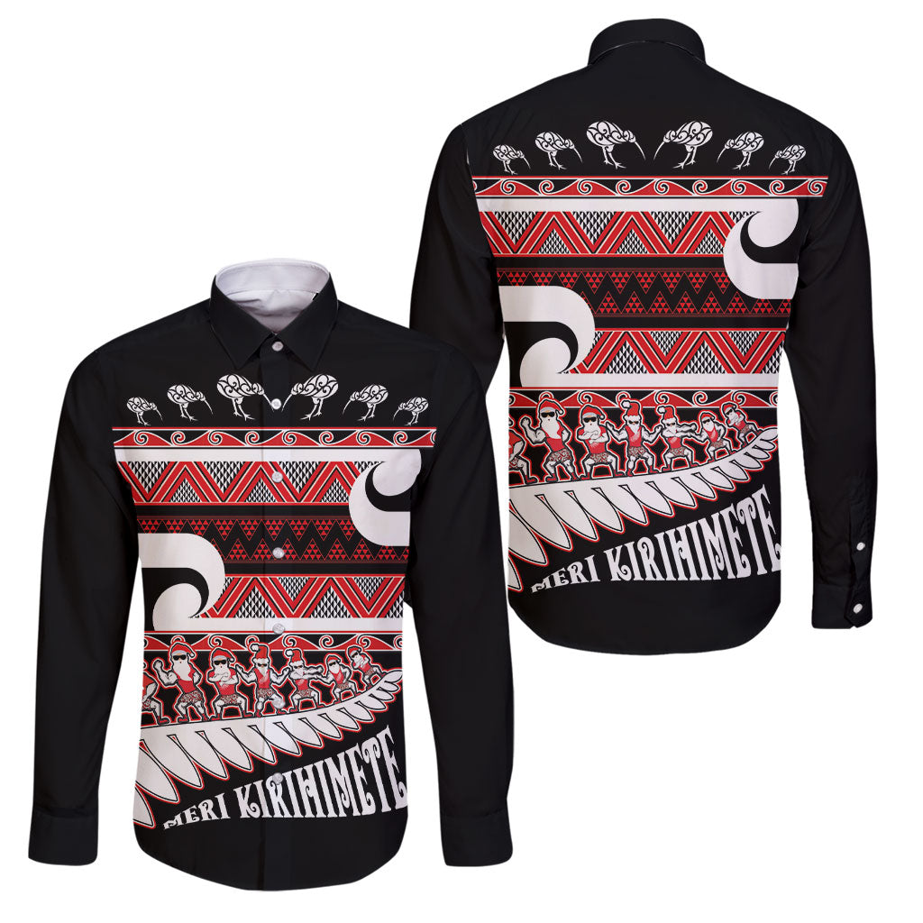 New Zealand Christmas Family Matching Puletasi and Hawaiian Shirt Funny Santa Claus Haka Dance with Tukutuku