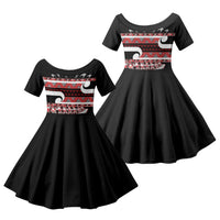 New Zealand Christmas Family Matching Summer Maxi Dress and Hawaiian Shirt Funny Santa Claus Haka Dance with Tukutuku