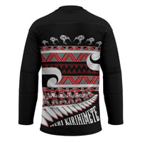 New Zealand Christmas Hockey Jersey Funny Santa Claus Haka Dance with Tukutuku