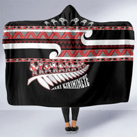 New Zealand Christmas Hooded Blanket Funny Santa Claus Haka Dance with Tukutuku