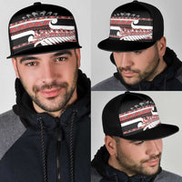 New Zealand Christmas Mesh Trucker Cap Funny Santa Claus Haka Dance with Tukutuku
