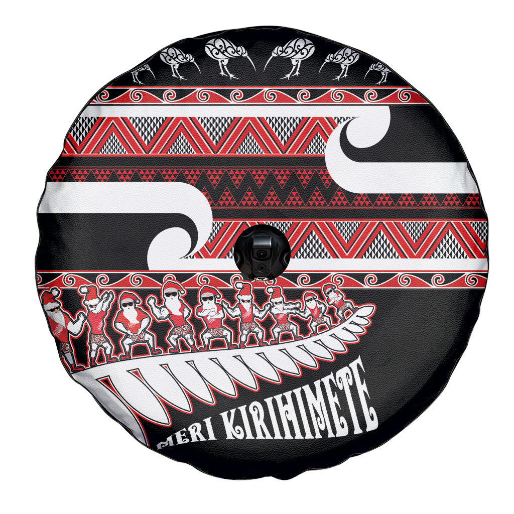 New Zealand Christmas Spare Tire Cover Funny Santa Claus Haka Dance with Tukutuku