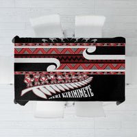 New Zealand Christmas Tablecloth Funny Santa Claus Haka Dance with Tukutuku