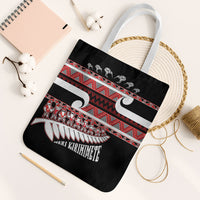 New Zealand Christmas Tote Bag Funny Santa Claus Haka Dance with Tukutuku