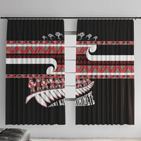New Zealand Christmas Window Curtain Funny Santa Claus Haka Dance with Tukutuku