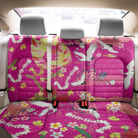 Hawaiian and Japanese Culture Together Back Car Seat Cover Kakau Tribal Pattern and Irezumi Art Pink Color