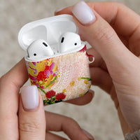 Japanese and Hawaiian Culture Fusion AirPods Case Irezumi with Turtles and Lei Kakau Pattern Sunset Vibe LT03 - Polynesian Pride