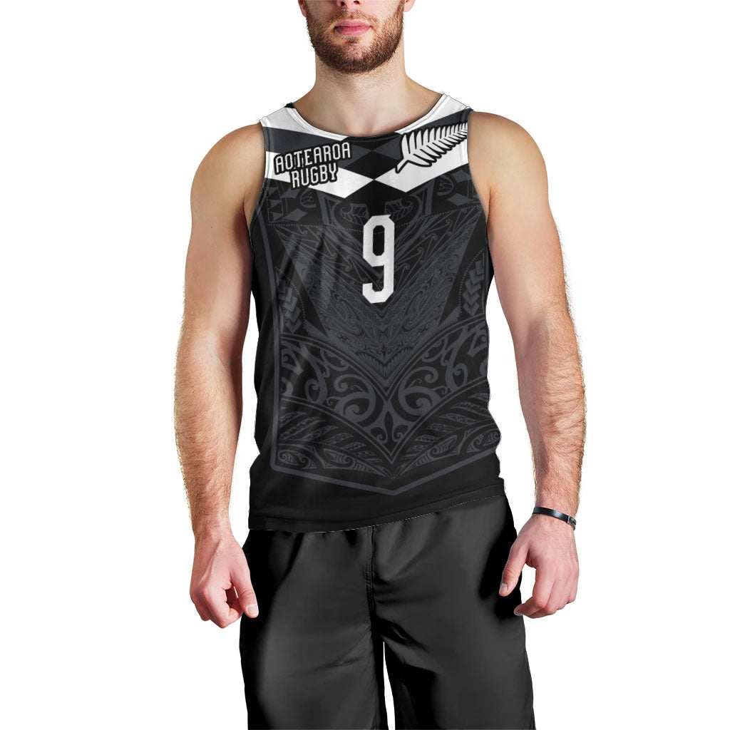 Aotearoa Rugby Custom Men Tank Top Maori Tribal Motifs Stripes-Sporty Style LT03 - Polynesian Pride