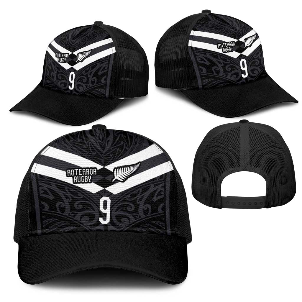 Custom Aotearoa Rugby Mesh Trucker Cap Maori Tribal Motifs Stripes-Sporty Style LT03 - Polynesian Pride